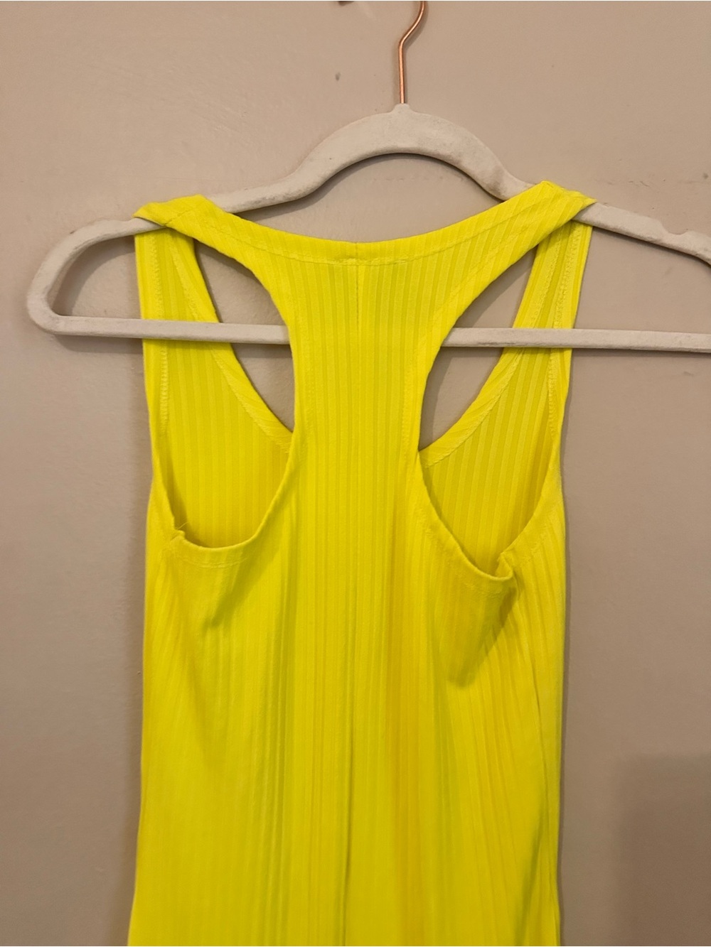 Love Neon Yellow Ribbed Racerback Maxi Dress - Picture 2 of 3